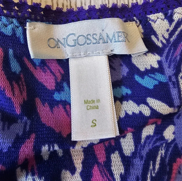 Ongossamer •Size Small• 2 Piece Pajama Set Nylon Loungewear Comfortable Soft - Picture 2 of 7